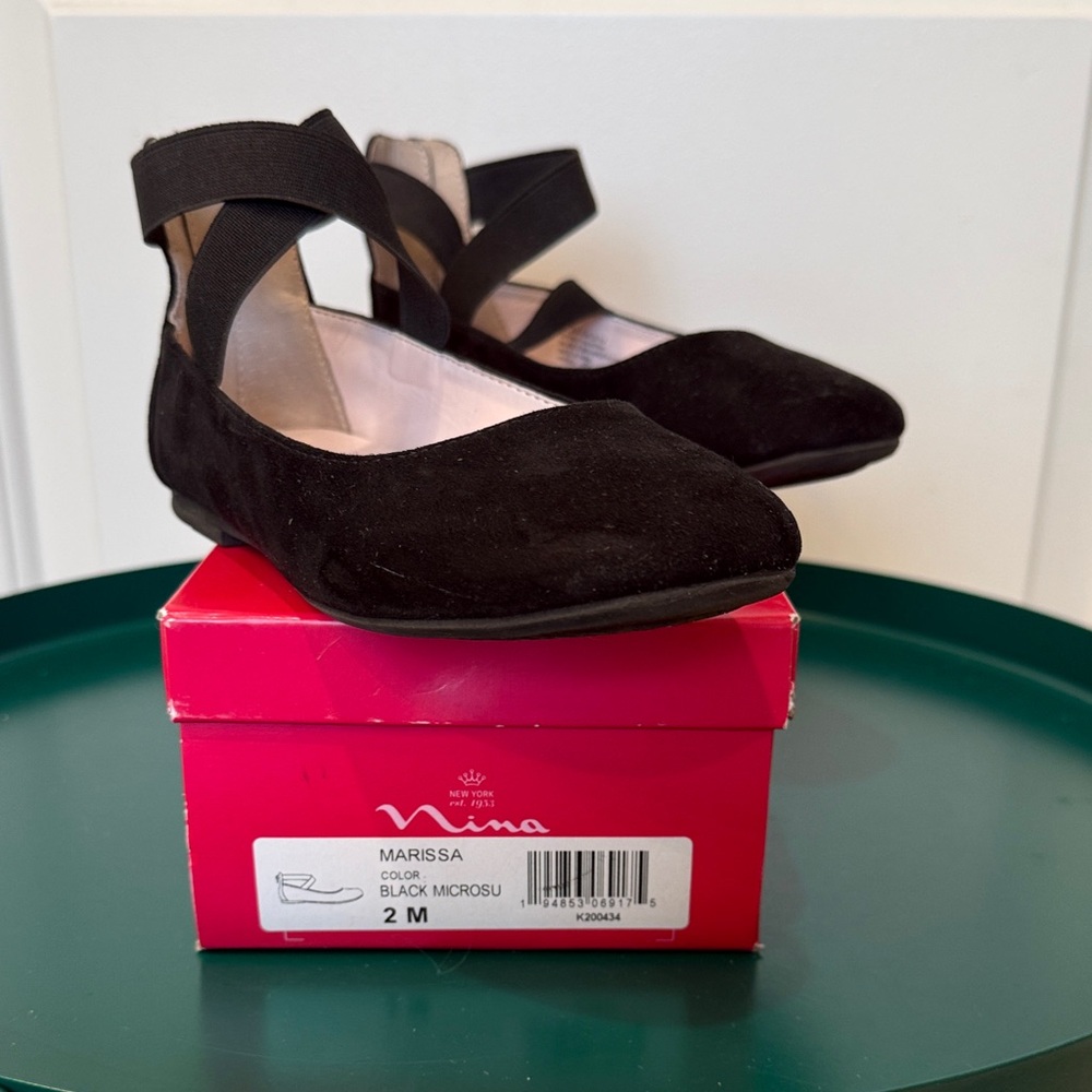 Nina Black Dress Shoes for Kids
